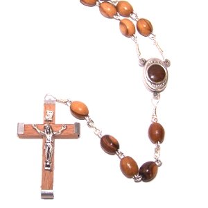 Madera de olivo con suelo de Belén Holylandmarket Rosaries