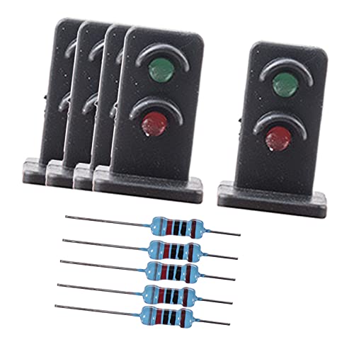 perfeclan Paquete de 5 1:87 HO Escala Lámpara de semáforo Miniatura 