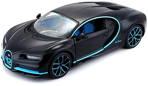 Maisto Bugatti Chiron 531514BK - Maqueta de Coche a Escala 1:24, Puert