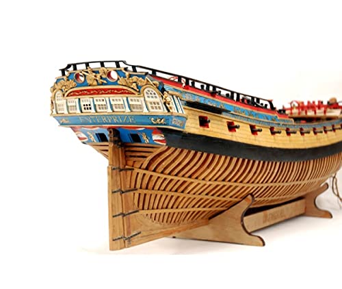 SIourso Maquetas De Barcos De Madera Escala 1/48 Hms Enterprise Wood Ship Model Kit Tamaño: L 853 Xw 202 Xh 230 Mm