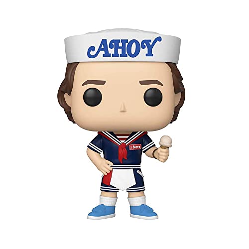 POP Stranger Things - Steve Harrington Scoops Ahoy Outfit Funko Pop! Figura de vinilo (con funda protectora compatible con caja pop), multicolor de 3.75 pulgadas
