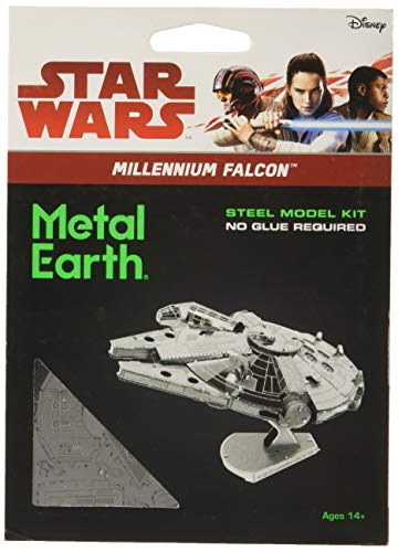 Star Wars Maqueta de Metal 3D Halcón Milenario, Color Plateado Earth 