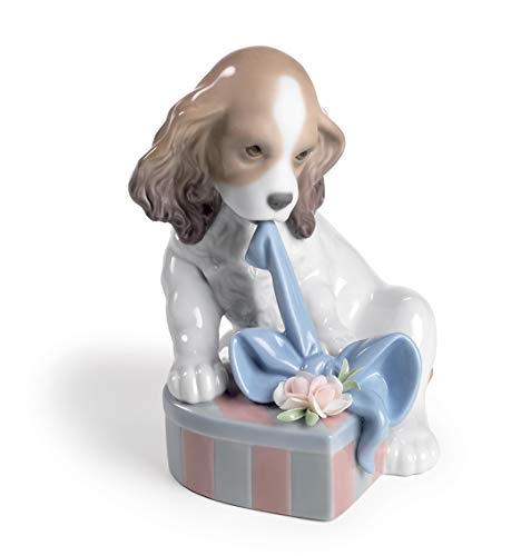 LLADRÓ Figura Perro Estoy Impaciente. Figura Perro de Porcelana.