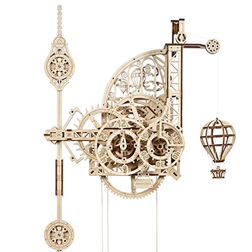 UGEARS Puzzle 3D de Reloj de Péndulo - El Aerorreloj - Aero Clock - M