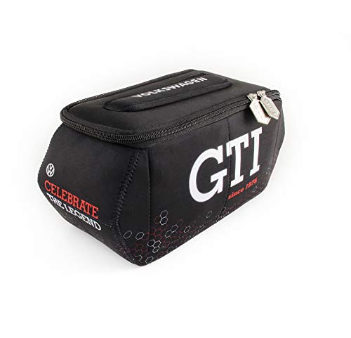 BRISA VW Collection Volkswagen VW GTI Bolsa Universal de Neopreno, Estuche para lápices, Caja de papelería, Neceser, Bolso de Maquillaje-Cosméticos-Aseo para Escuela/Oficina/Regalo (Hexágono/Negro)