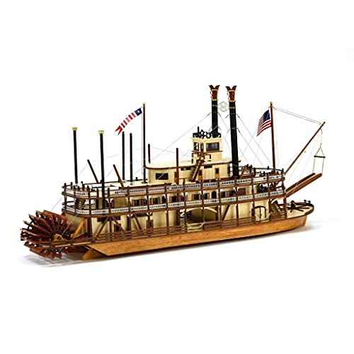 Artesanía Latina - Maqueta de Barco en Madera - Barco de Vapor Estadounidense, King of the Mississippi - Modelo 20515, Escala 1:80 - Maquetas para Montar - Nivel avanzado