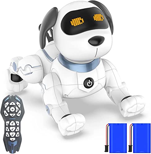 Ok K! Perro Robot, Inteligente Robot Perro Juguete, Juguete para Perros con Control Remoto, Interactivos Juguetes Robot para Niños Niñas, Power Puppy Perro Robot de Juguete