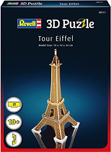 Revell- Torre Eiffel 3D Puzzle, Multicolor (00111)