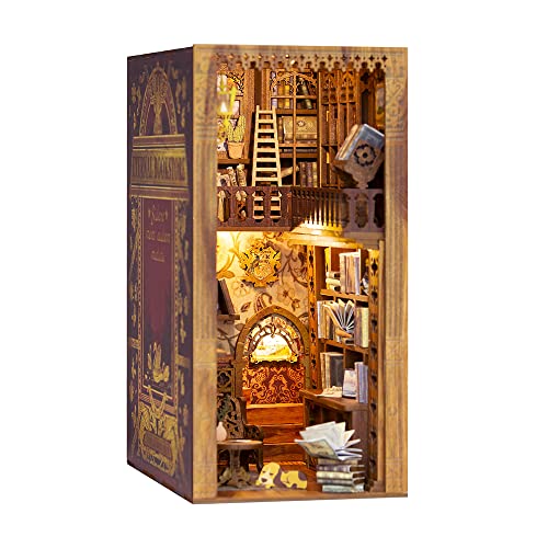 CUTEBEE DIY Book Nook Kit - Casa de muñecas en Miniatura de Madera co