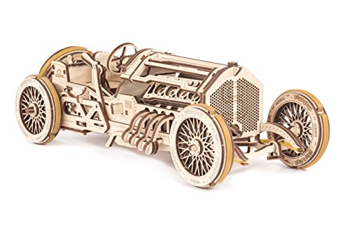 UGEARS Coche Grand Prix U-9 - Kit de Montaje Coche de Carreras - 3D Ro