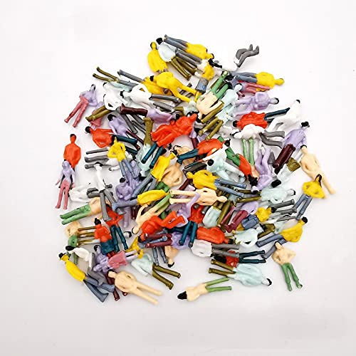 YANGWEN 100 Piezas Figuras de Personas Modelos, Pasajero Figuras 1: 100 Personas diminutas Pose Modelo de Escala Multi usos Figuras pintadas a Mano Juguete Interesante