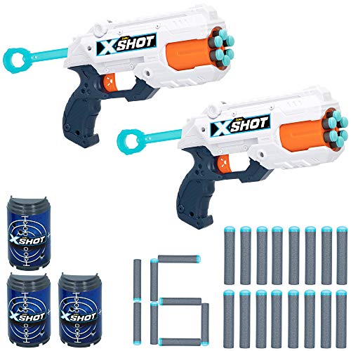 Lanzadores X-Shot Excel, pistolas Reflex 6, 16 dardos gomaespuma y 3 b
