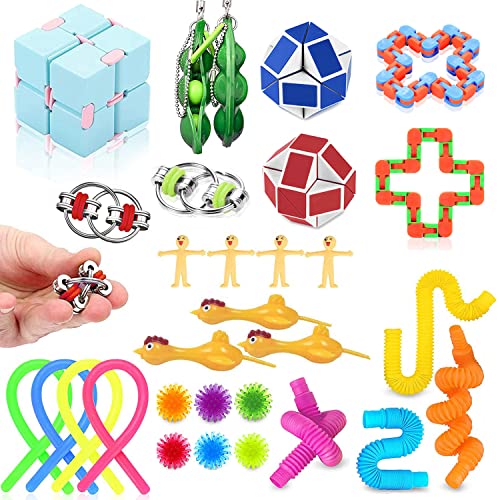 Nestling Juguetes Sensoriales, 30 PCS Fidget Toys Set Ideales para Aliviar el Estrés y la Ansiedad para TDAH, Alivio del Estrés y Juguetes Sensoriales Anti-ansiedad para Niños y Adultos