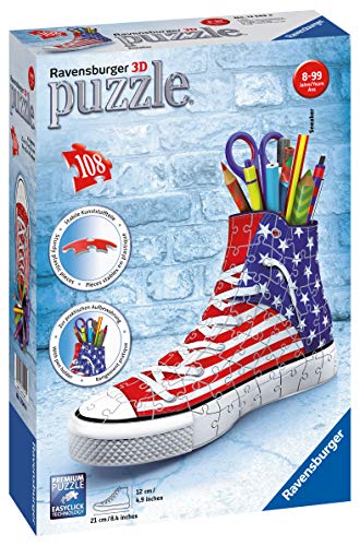 Ravensburger - Sneaker Flag, Puzzle 3D portalápices, 108 Piezas (1254