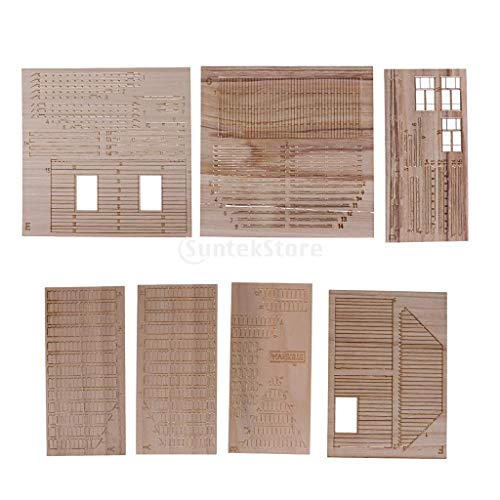 SM SunniMix 1/35 Mini Modelo Casa de Madera Ruinas para Modelismo Ferrocarril Diorama