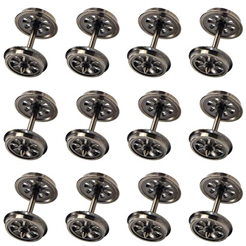 Evemodel H0 DC HP1487 - Juego de ruedas de metal para maquetas de tren