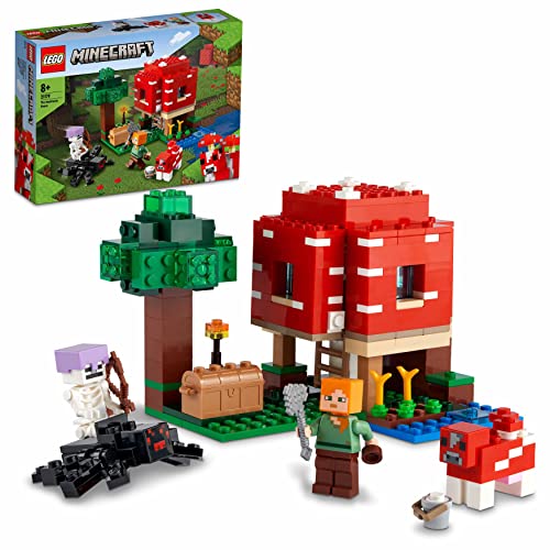 LEGO 21179 Minecraft La Casa-Champiñón, Juguete para Niños, Idea de