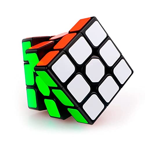 Cubo Mágico 3x3 Velocidad, Puzzle De Gran Resistencia, Speed Cube Rompecabezas Educativo para Niños Y Adultos, Tensión Ajustable, Adhesivos De Fibra De Carbono, 5.5 cm