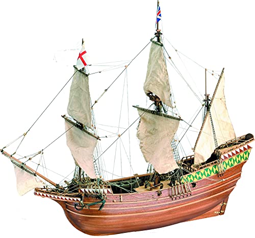 Artesanía Latina - Maqueta de Barco en Madera - Barco Mercante Carguero Inglés, Mayflower - Modelo 22451, Escala 1:64 - Maquetas para Montar - Nivel Avanzado